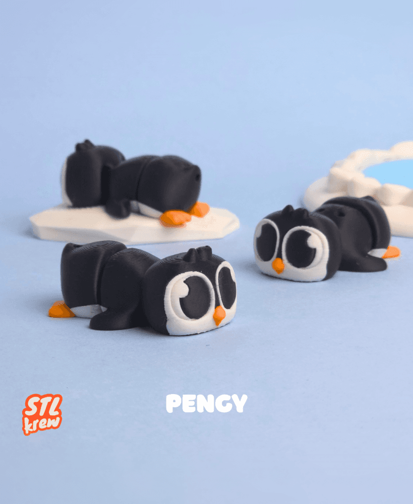 Articulated penguin - Sleeping postion 3d model