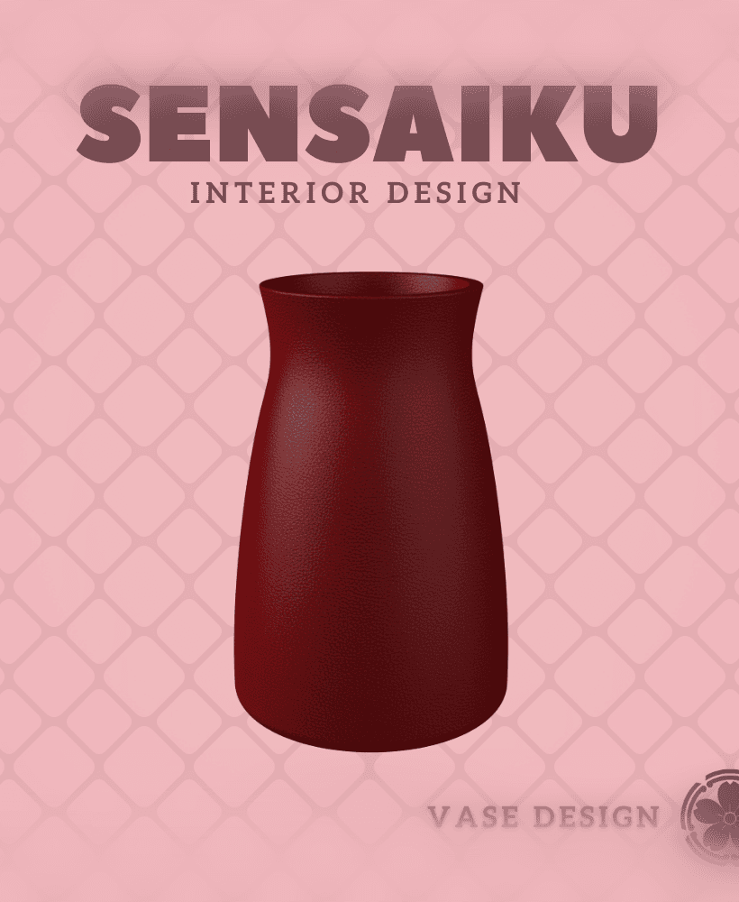 166. Cylinder - V124 Custom Vase Design - Ikebana Home Decoration 3d model