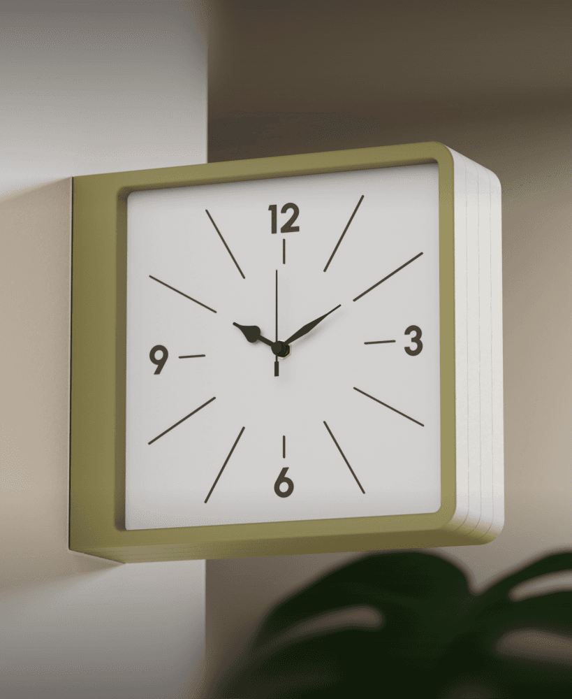 MASU - Square Double Side Wall Clock - Dulton style 3d model