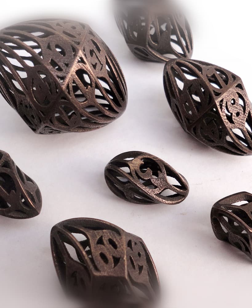 Twisty Spindle Dice Set with Decader 3d model