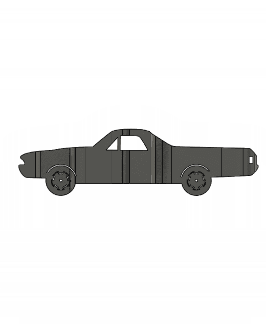 Ranchero 68 3D Car Flip Art Desk Display 3d model