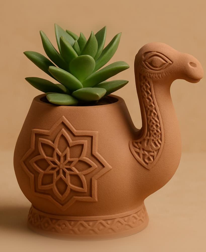 Camel Planter | Moroccan-Inspired Succulent Pot for Home Decor 3d model