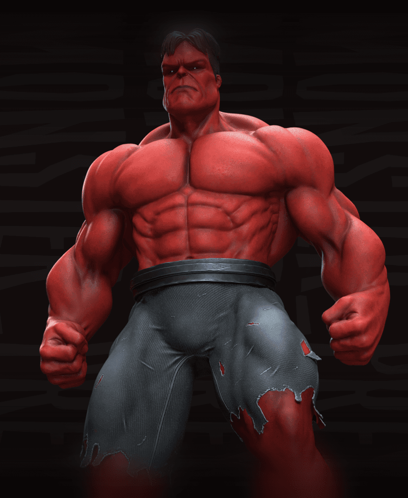 Red Hulk FREE 3D Print model 3d model