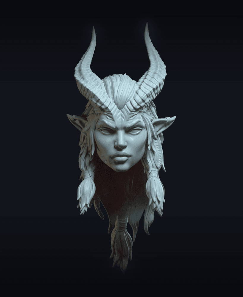 Elaria v2 Action Figure Head 3d model