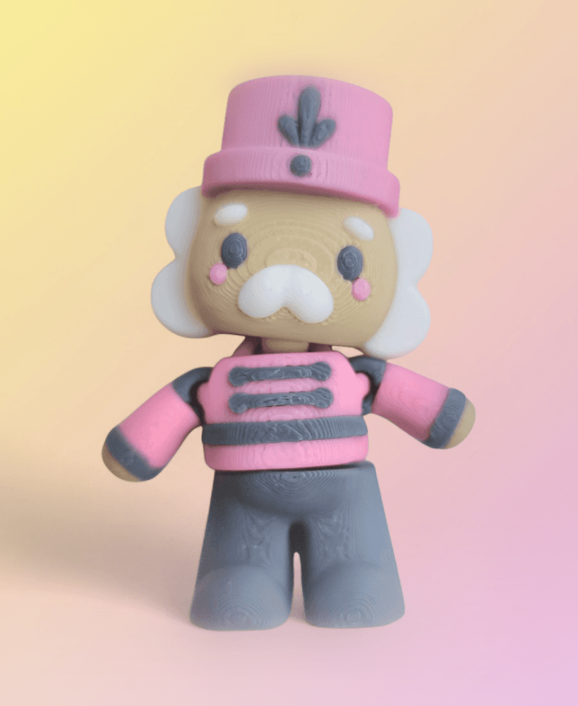 Kawaii (Cute) Nutcracker Christmas Flexi 3d model