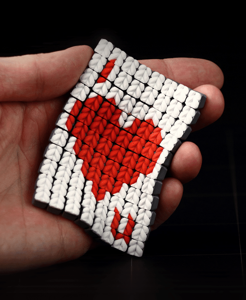 Knitted Flexible Fabric Card 8x11 3d model