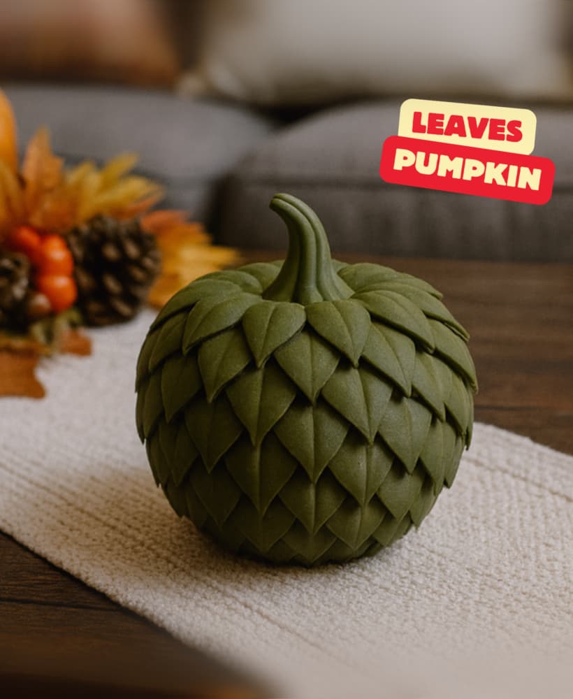 LEAVES PUMPKIN (SMALL LEAVES) / PUMPKIN LEAF / NATURE AUTUMN DESIGN / ABSTRACT DECOR 3d model