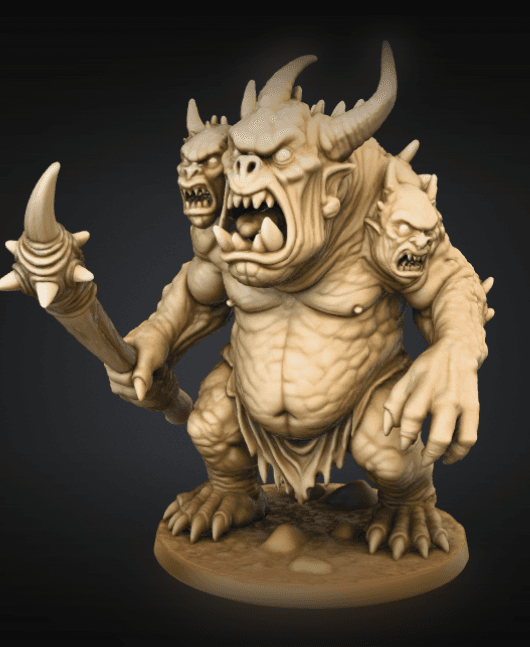 3 Head Troll 3d model