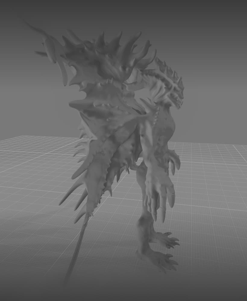 Intricate Winged Dragon 3d model