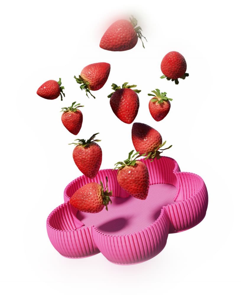 FLOWER PLATE LARGE STACKABLE 3d model