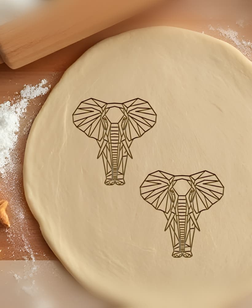Elephant Cookie Cutter, Biscuit Cutter 3d model