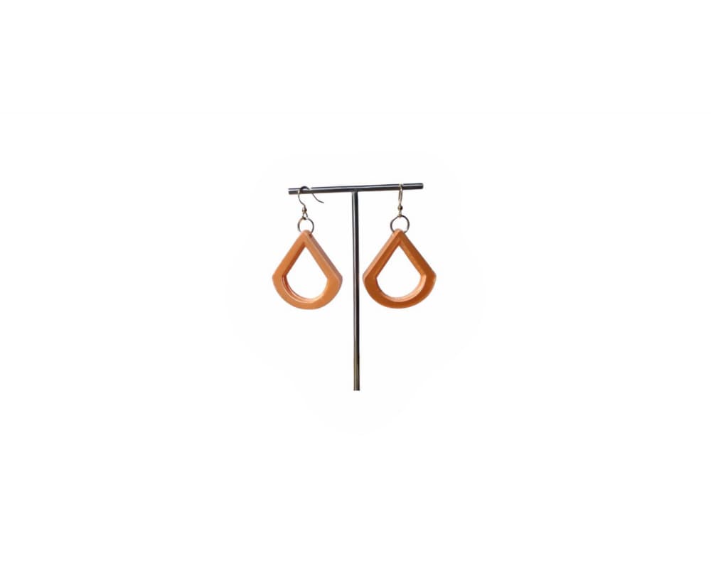 Geometric Teardrop Earrings 3d model
