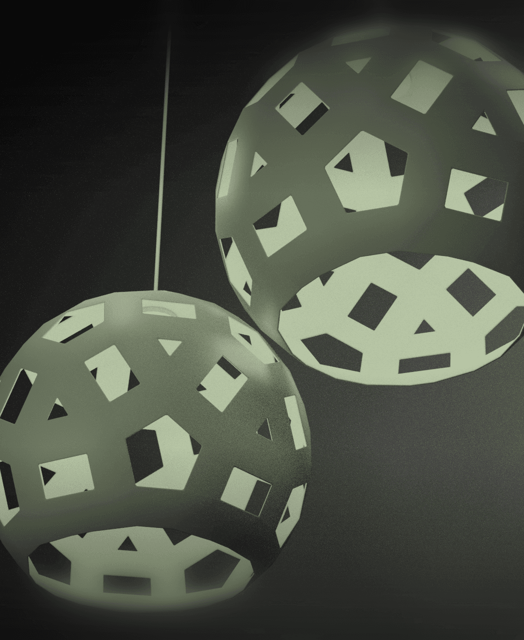 Natural Hanging Light Shade 3d model