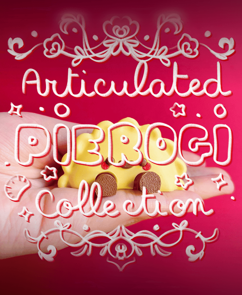 Cute Articulated Pierogi | No AMS | Print-in-place | Support-free 3d model