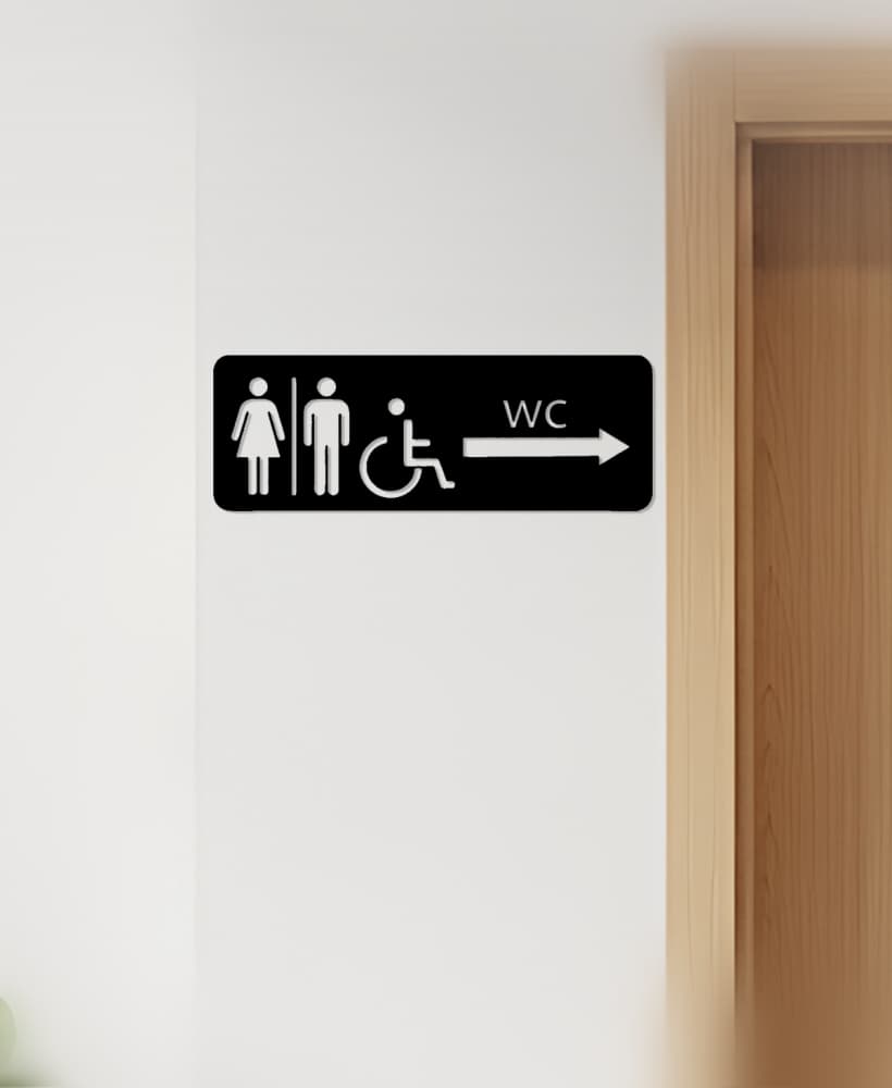 WC, Toilet Sign, Restroom 3d model