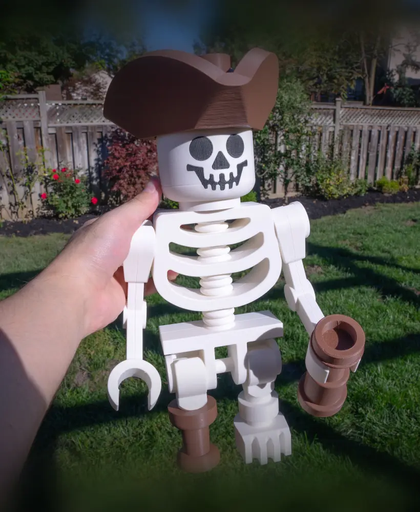 Skeleton Pirate Giant Minifigure (16") – Standalone Swashbuckler! 3d model