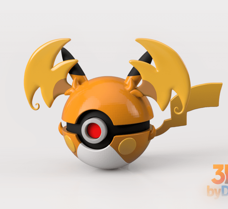 Raichu (Mega Y) Poke Ball 3d model