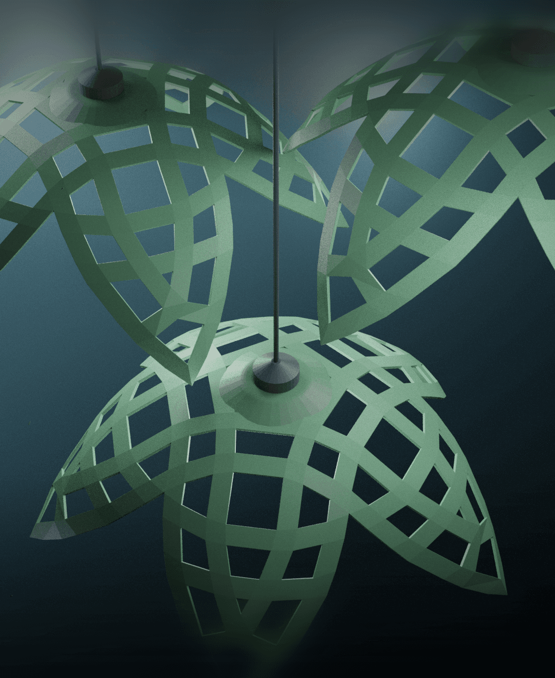 simple leafs light shade natural 3d model