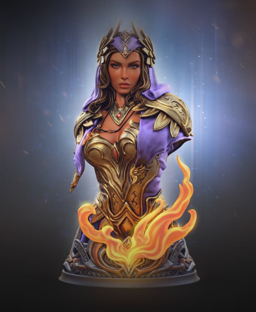 Enchantress bust (Pre-Supported) 3d model