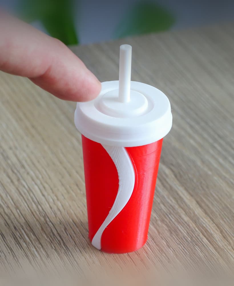 Soda Clicker – Realistic Soda Cup Fidget Toy (No AMS, No Supports) 3d model