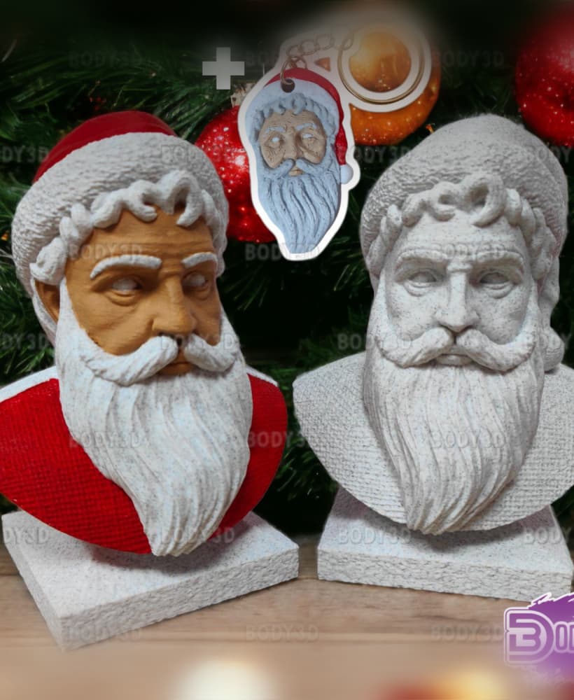 Santa Claus Bust 3d model