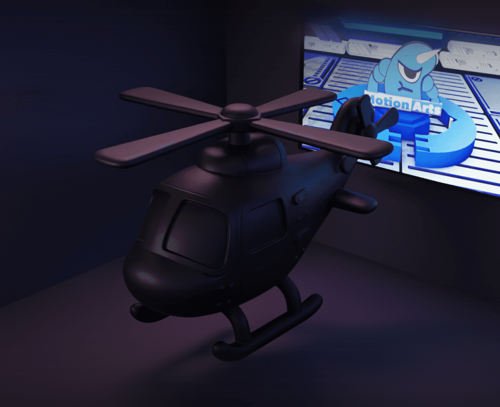 Helicoptero cartoon guerra.stl 3d model
