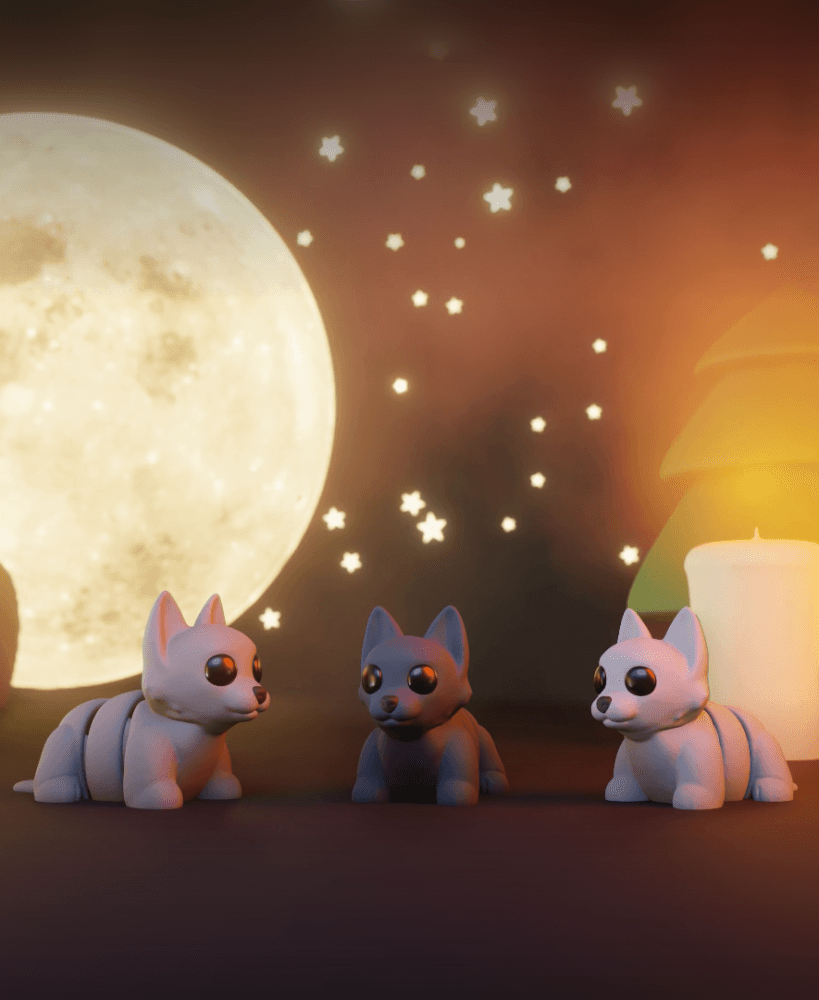 Flexi Baby Wolf 3d model