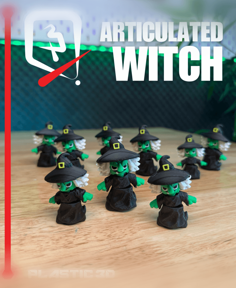 Articulated Small Witch — Tiny Spellcaster 3d model