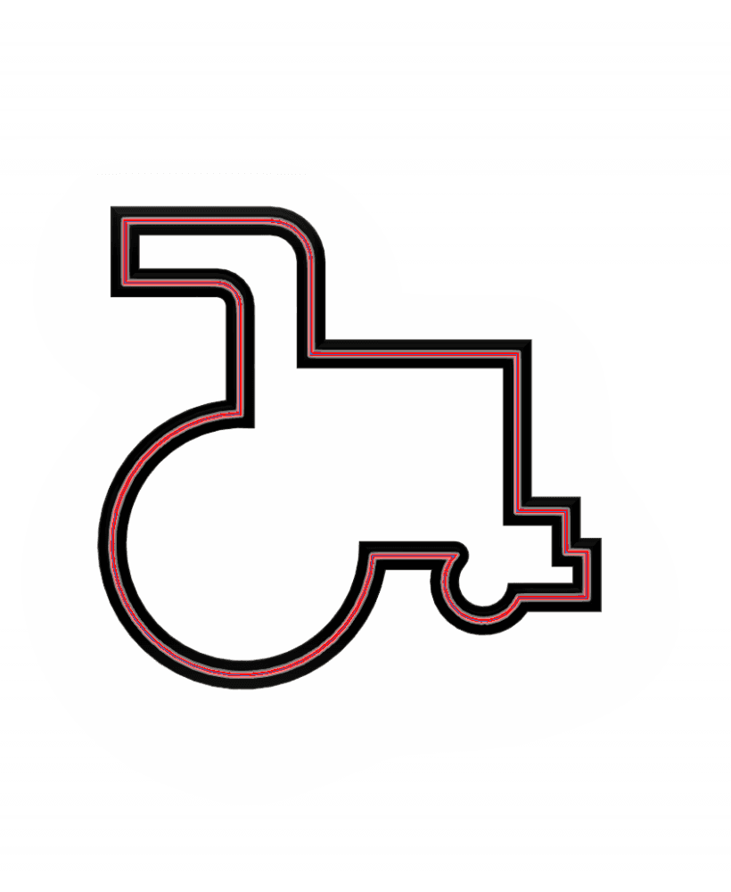 Wheelchair Cookie Cutter STL File - 4 inches 3d model