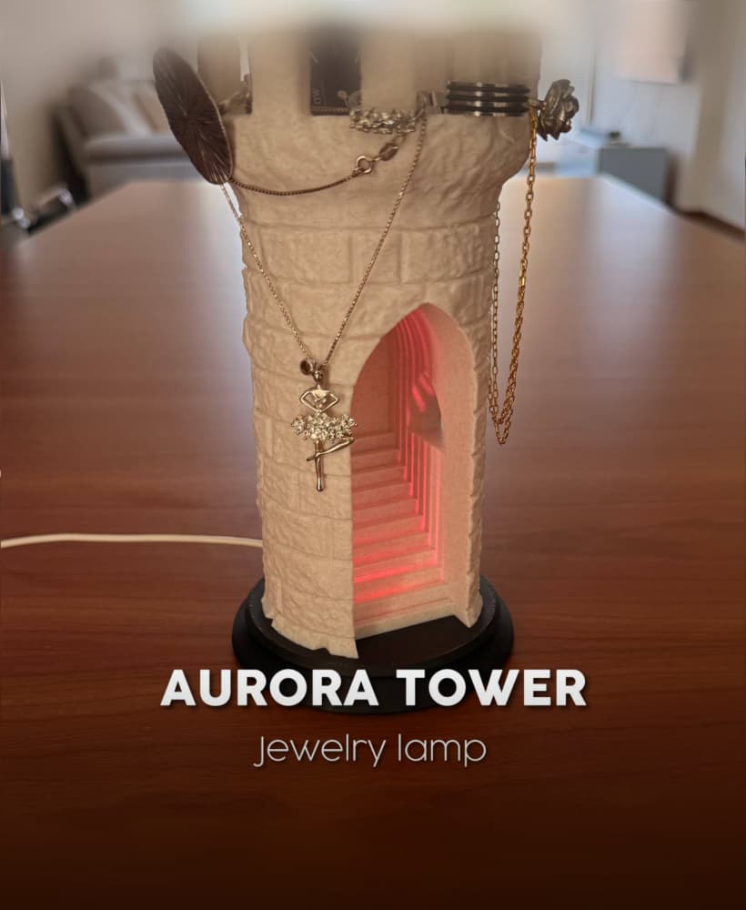 AURORA TOWER | JEWELRY LAMP 3d model