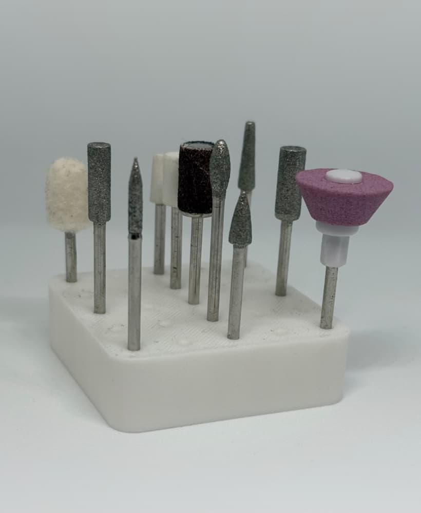 NAIL DRILL BIT HOLDER/STAND (25 BITS) 3d model