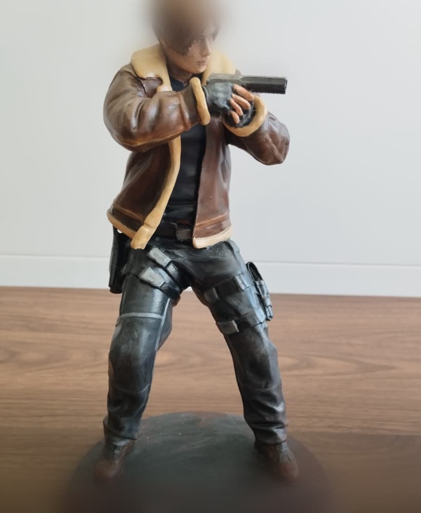 Rookie Cop Action Figure | RPD Officer with Pistol | 1/6 Scale Game-Inspired Statue 3d model