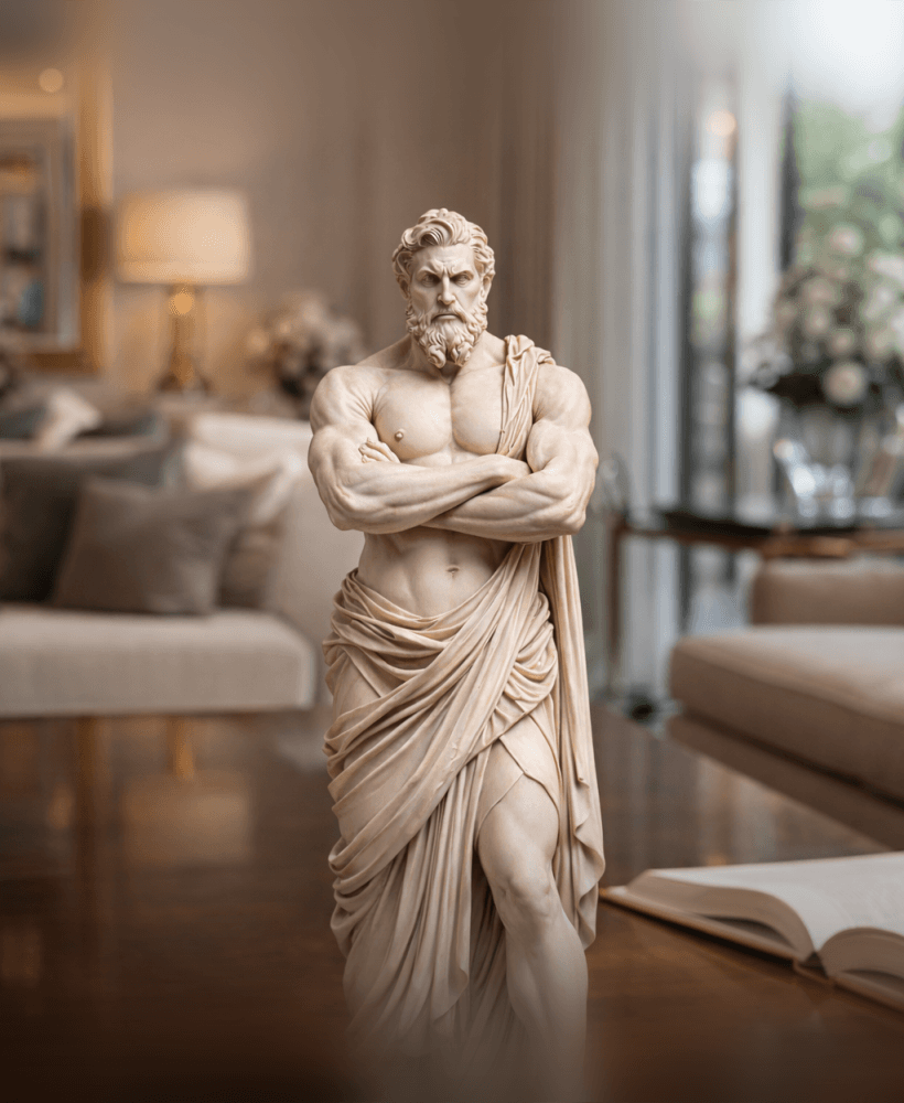 Olympian God Statue STL – Arms Crossed Classical Sculpture for 3D Printing 3d model