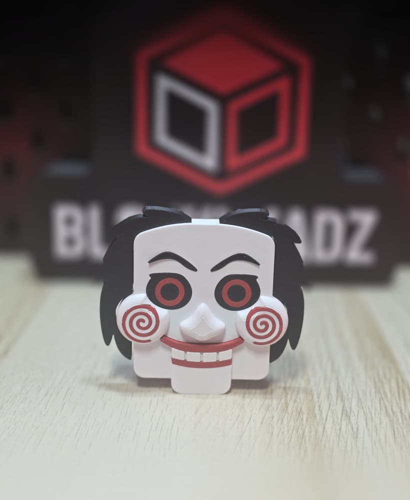 Blokkheadz Billy the Puppet (SAW) - Magnet, Ornament and Regular Collectible 3d model