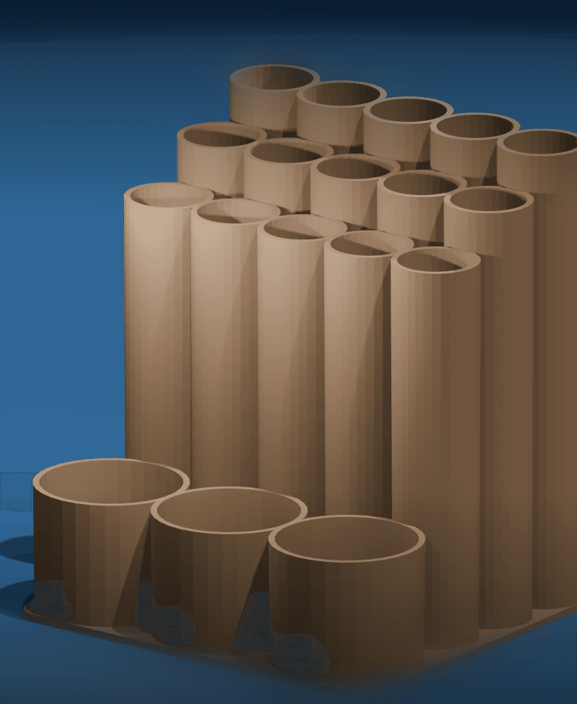 Paint and Brush Holder 3d model