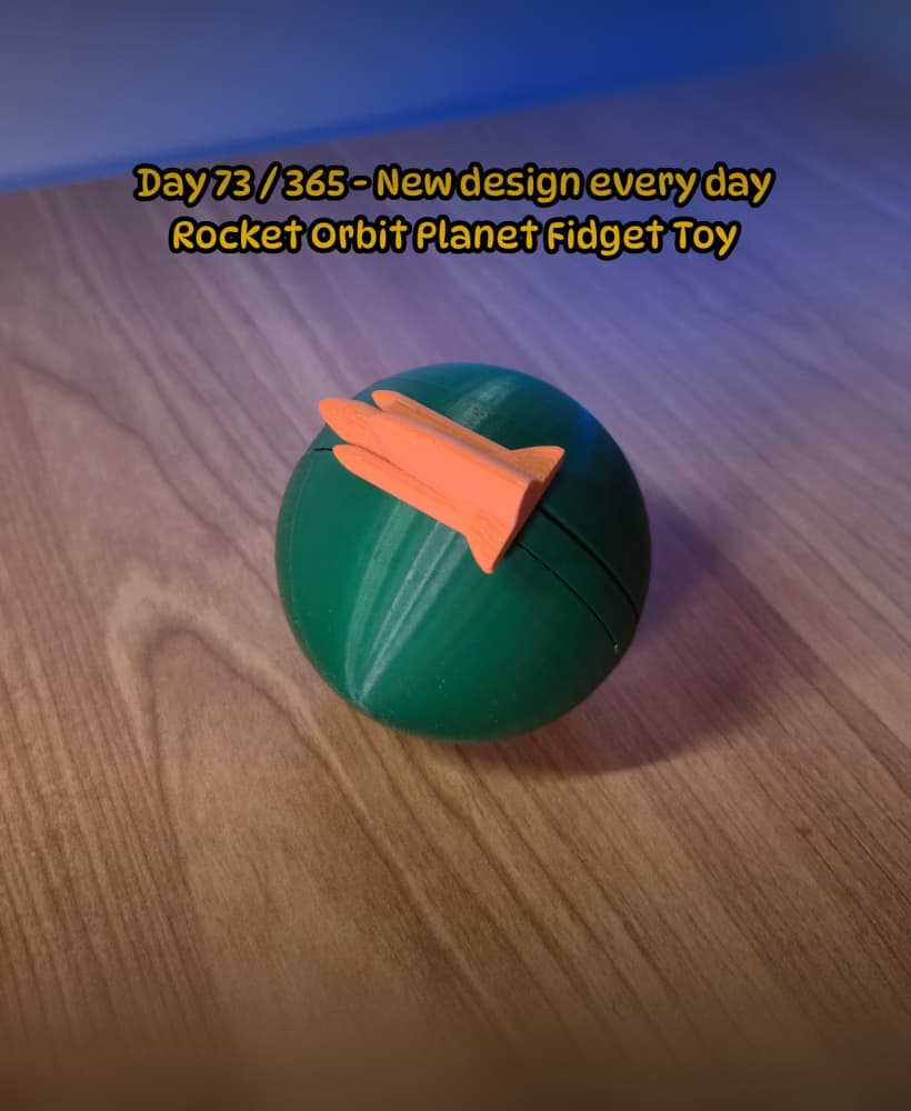 Rocket Orbit Planet Fidget Toy 3d model
