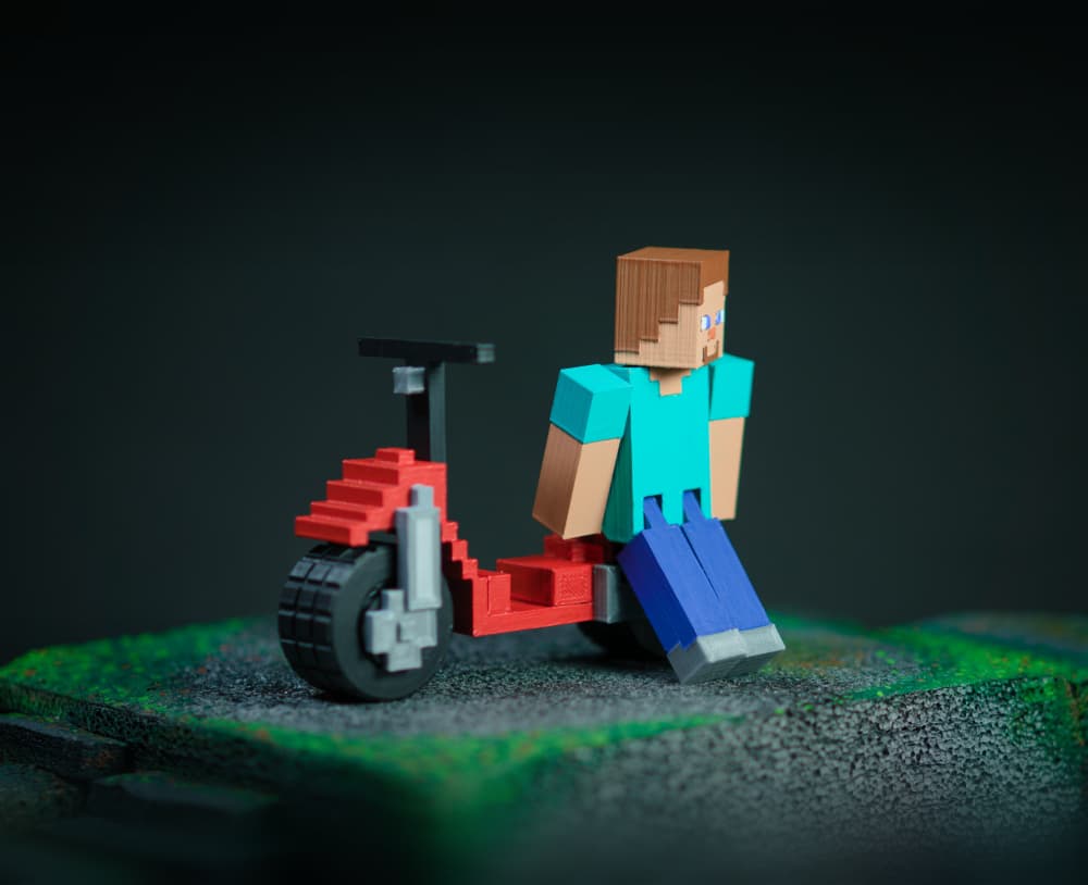 Minecraft Steve's Scooter 3d model