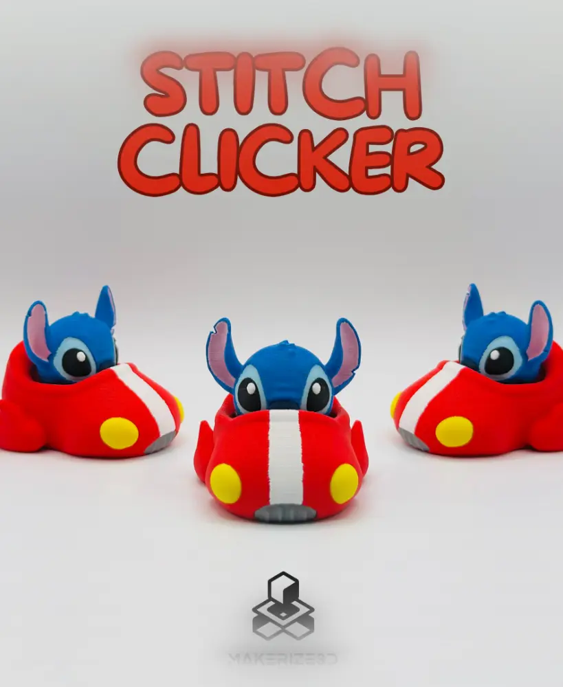 Stitch Clicker + Non-Clicker Option 3d model