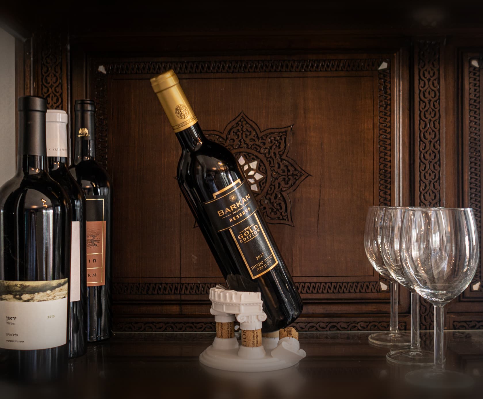 Roman Pillar Wine Bottle Holder 3d model