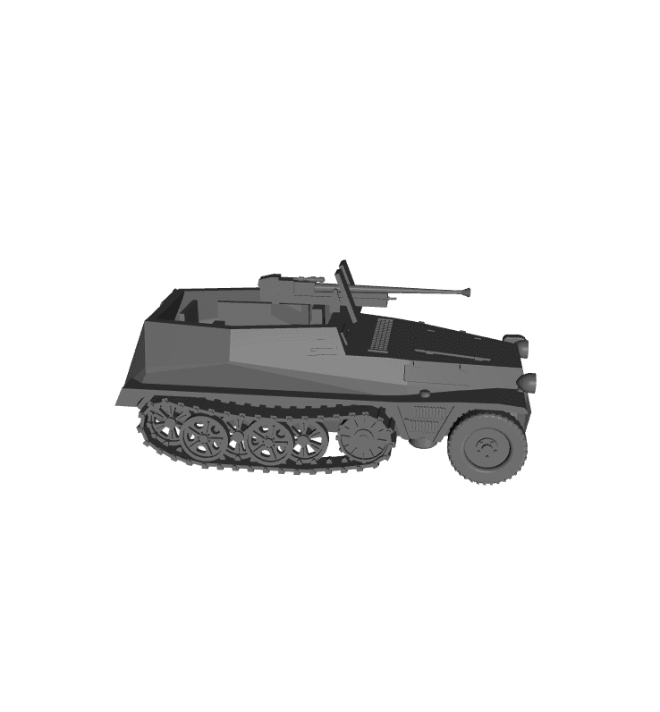 1/48 Scale German Leichter Schutsenpanzerwagen SdKfz 250-11.stl 3d model
