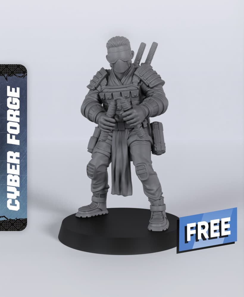 Yakuza Melee Goon A - With Free Cyberpunk - Sci-Fi Gift Ideas for RPG and Wargamers 3d model