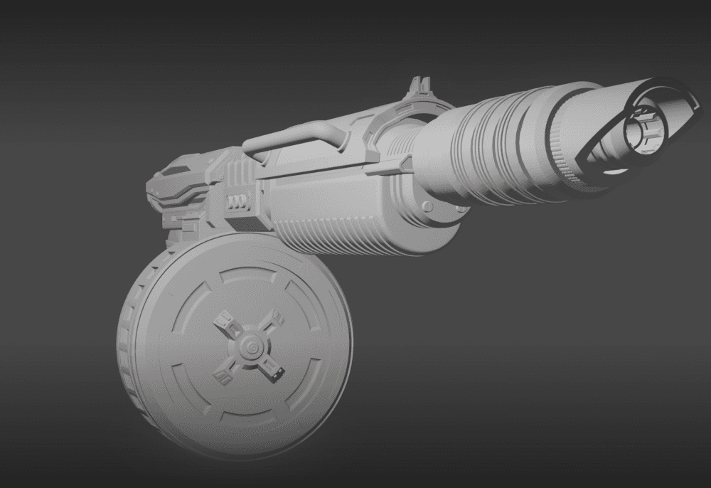 E-550 Repeating Blaster Custom 3D Print File (STL) 3d model