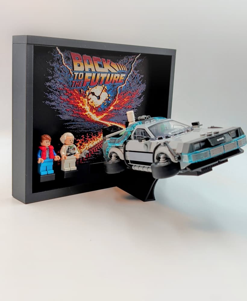 Lego Speed Champions - Time Machine from Back to the Future Display 3d model