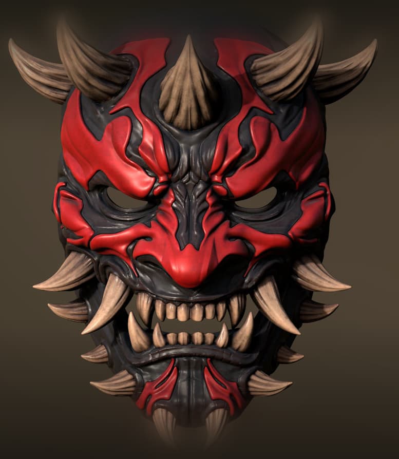 Darth Maul Menpo Mask 3d model