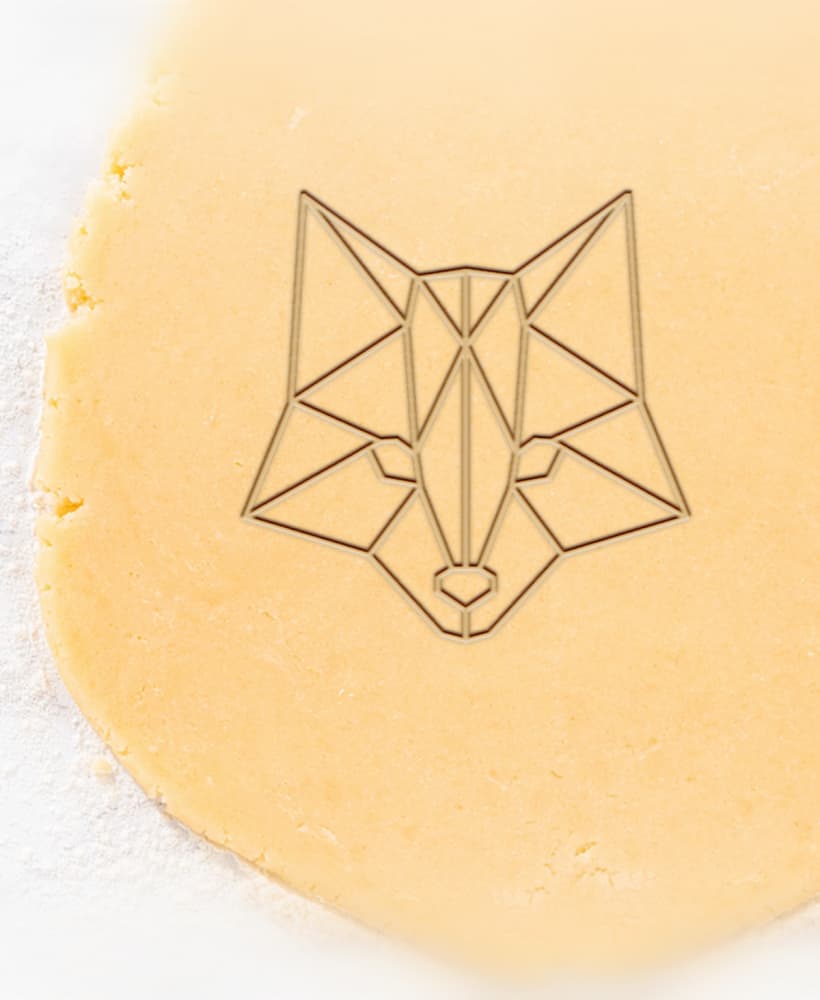 Geometric Fox Cookie Cutter, Biscuit Cutter 3d model