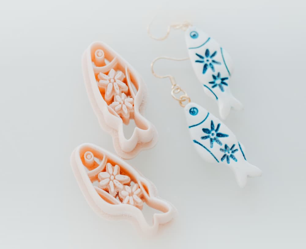 Flower Fish Clay Cutter 3d model