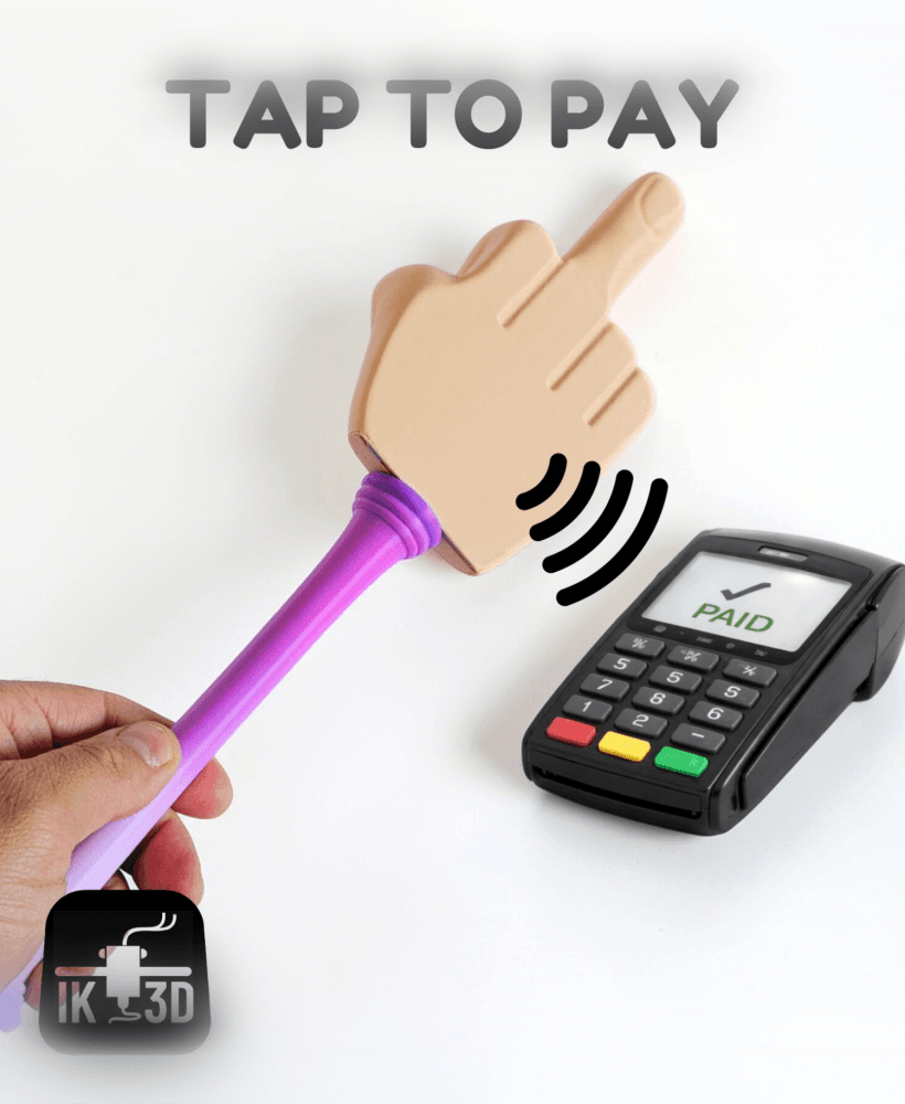 Tap To Pay Middle Finger Wand 3d model