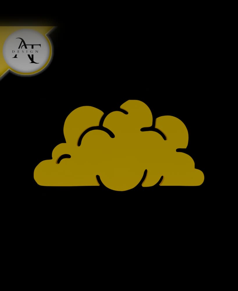 Simple Cloud Symbol - 2D Art 3d model