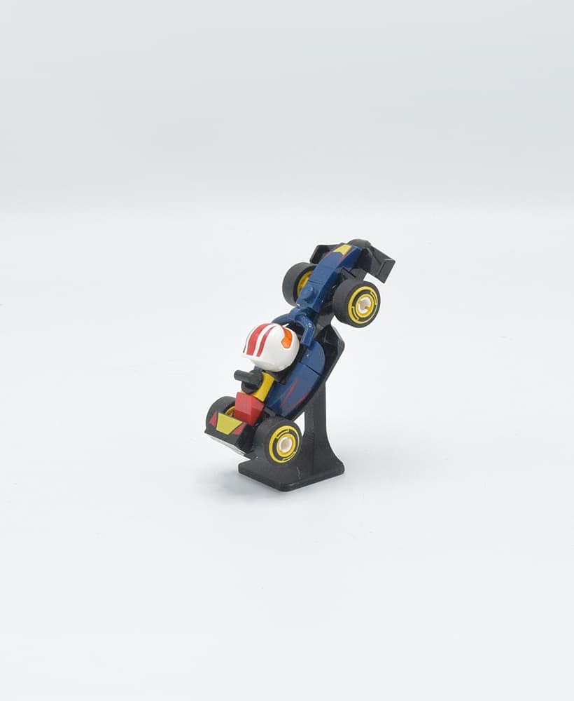 Display Desk Stand for LEGO F1 Minifigure Cars | Display - Stand - Holder - Gift 3d model