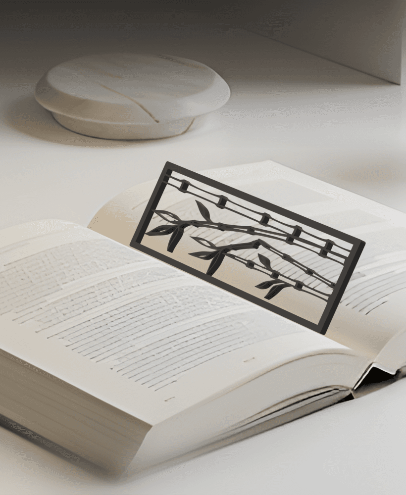 Bamboo Bookmark, Gift Idea 3d model